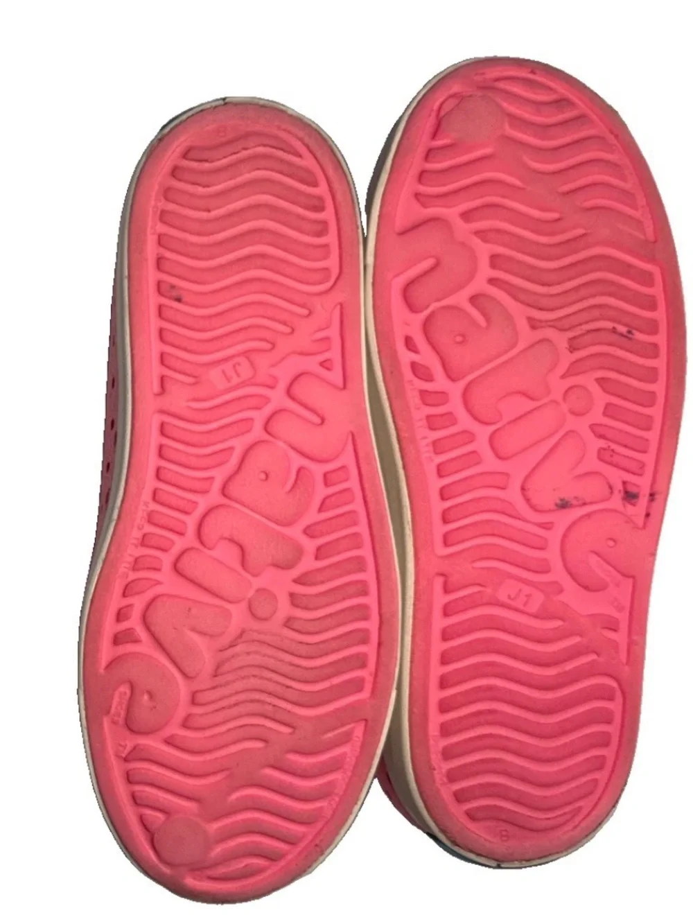 Native Jefferson Bling Girls Youth J1 Pink Sparkle Shoe Slip On